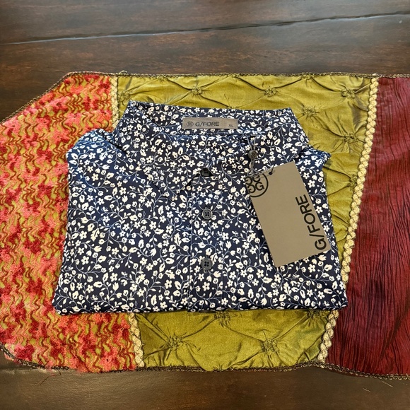 G/Fore Men's XL Twilight Garden Print Polo MSRP $120 - Picture 3 of 8